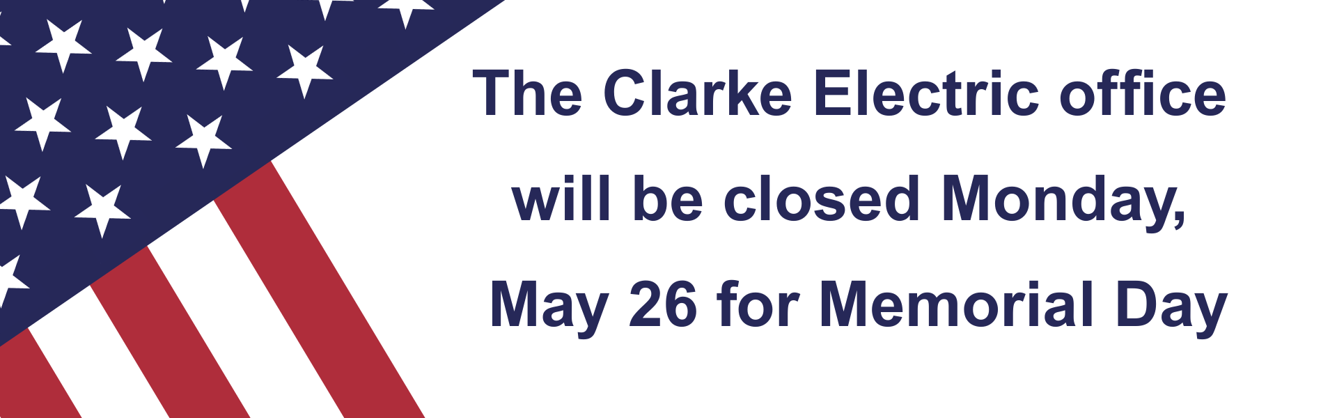 Office Closed for Memorial Day