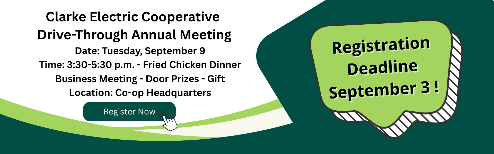 Annual meeting details - Register here now