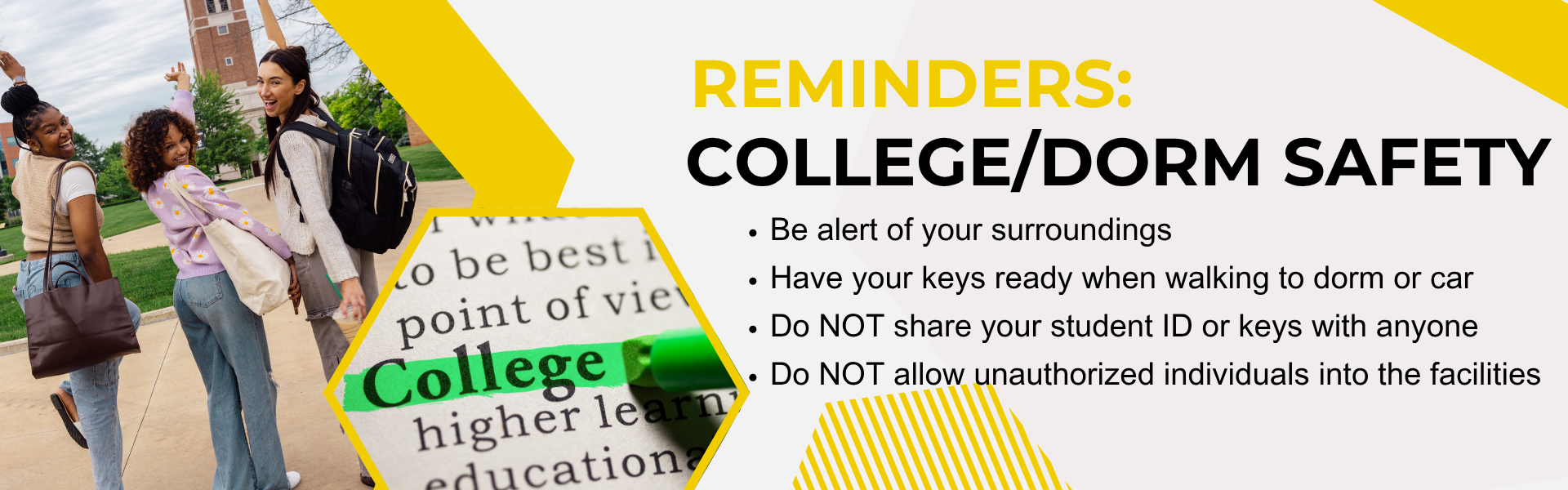 College dorm safety tips
